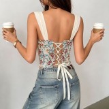 Vintage Print Sleeveless Top GPBY-VE8499