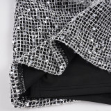Sequin Ruched Slim Mini Skirts GPKJ-MR47638