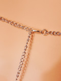 Metal Chain Beaded Hollow Out Tank top GZYY-B25183
