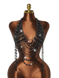 Multi-Layer Sparkling Diamond Chain Vest Chest Chain GZYY-B27232