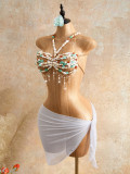 Beaded Halterneck Bra Top  GZYY-25085