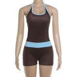 Tie Up Halterneck Romper GZJQ-K6Q11542A