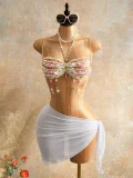 Pearl Tassel Halterneck Top  GZYY-B27279