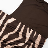 Leopard Print Patchwork Tube Top Dress GSZM-C26DS269