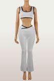 Sport Tank Top Two Piece Pants Set YWXS-XS-L45634