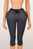 Bow-Printed Polka-Dot Seventh Pants YWXS-K26L2421