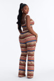 Colorful Print Sling Top Pants 2 Piece Set YWXS-K26L2432