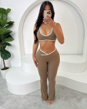 Sport Tank Top Two Piece Pants Set YWXS-XS-L45634