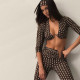 Polka Dot Print Two Piece Pants Set(With Hairband) XEF-K6S11676A