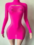 Pre Order: About 7 work days shipping Long Sleeve Solid Mini Dress YUEM-202660