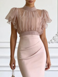 See Through Mesh Maxi Dress GWDS-260425