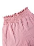 Puff-Sleeve Crop Top Ruffles Pants 2 Piece Set HNIF-YM075