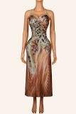 Retro Prints Sexy Backless Sling Maxi Dress GXIY-K26L2755