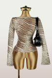 Long Sleeve See Through Tops GXIY-J25TP252