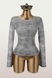Long Sleeve See Through Tops GXIY-J25TP252