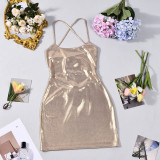 Sexy Sling Mini Dress GFRT-33010DBY