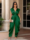 Sleeveless Deep V Neck Two Piece Pants Set SFY-897