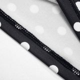 Polka Dot Print Sleeveless Top Seventh Pants Suit GDSF-D26ST222