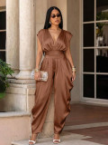 Sleeveless Deep V Neck Two Piece Pants Set SFY-897