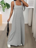 Solid Color One Shoulder Sling Dress Suit GQLK-6626
