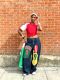 Plus Size jersey Patchwork Print Loose Jeans GYLN-8092