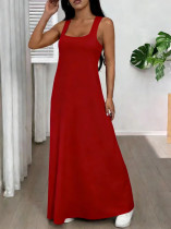 Solid Color One Shoulder Sling Dress Suit GQLK-6626