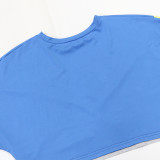 Color Block O Neck Casual Pants Suit CYA-902407