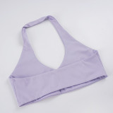 Contrast Color Sleeveless Sport 3 Piece Shorts Set GPKJ-MR49959