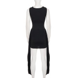 Hollow Out Patchwork Ruched Mini Dress GPKJ-MR49852