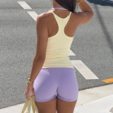 Contrast Color Sleeveless Sport 3 Piece Shorts Set GPKJ-MR49959