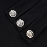 Pleated Double-Breasted Casual Short GPKJ-MR49172