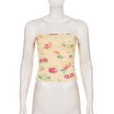 Vintage Fruit-Print Strapless Top GPKJ-MR48855
