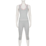 Sleeveless Sport Halterneck Three Piece Set GPKJ-MR49880