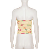Vintage Fruit-Print Strapless Top GPKJ-MR48855