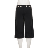 Hollow Out Wde Leg Seventh Pants GPKJ-MR50032