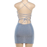 Backless Cross Bandage Dress XEF-K6D11253A