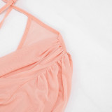 Solid Color Backless Mini Dress GSZM-J26DS261