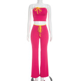 Contrast Color Tube Top Two Piece Pants Set MXBF-Q26ST150