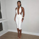 Solid Color Halterneck Backless Seventh Jumpsuit SHD-8504