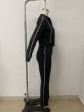 Long Sleeve Stripe Coat+Tank Top+Pants 3 Piece Set LSD-2887