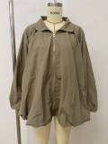 Bubble Sleeve Zipper Pleated Sun-Protective Trench Coat LSD-2908