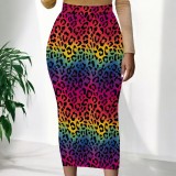 Casual Print Long Skirt QXLB-XRB-S5BGY6