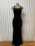 Sexy Backless Bow Maxi Dress GADE-9801