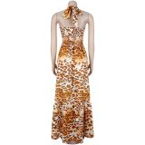 Leopard Print Hollow Out Maxi Dress BY-7769