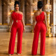 Mesh Single Shoulder Slim Jumpsuit BY-7765
