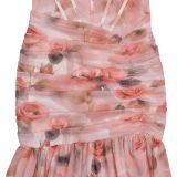 Floral Print Halterneck Mesh Evening Dress BY-7753