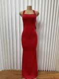 Sexy Backless Bow Maxi Dress GADE-9801