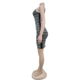 Hot Drill Sling MinI Dress BY-7121