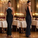 Beaded Sleeveless Maxi Dress BY-7776