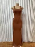 Sexy Backless Bow Maxi Dress GADE-9801